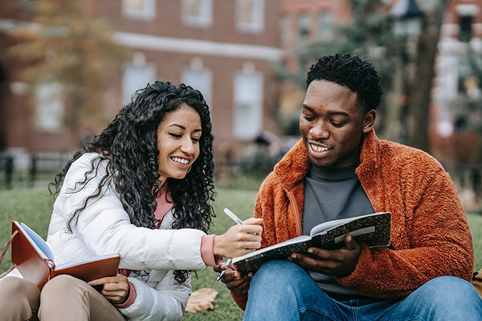 university students studying